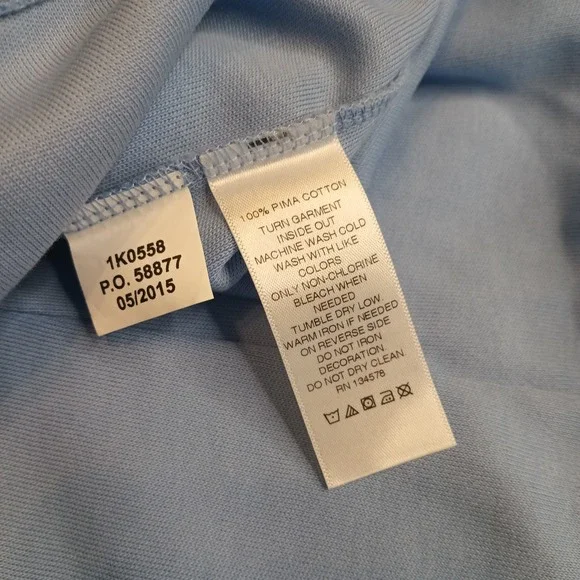 Vineyard Vines 1/4 Zip Mens L Golf Light Blue Pima Cotton Preppy‎ Whale Spring - Picture 9 of 9